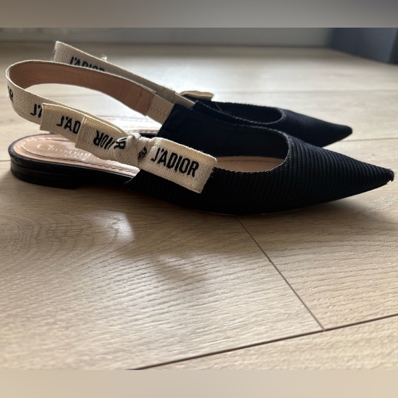 Dior Shoes - Dior J’Adior Slingback Flats Black Mesh